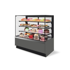 Витрина Кондитерская Vete II kub lux 90, Серый матовый/Шлифованная нержавейка (VG033.B7016M)