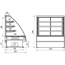 Холодильная витрина CRYSPI Elegia 1240