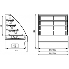 Холодильная витрина Cryspi Elegia premium К 1240