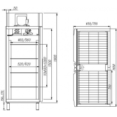 Холодильный шкаф Полюс Carboma R1120