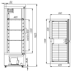 Холодильный шкаф Полюс ШХ-0,8 Inox