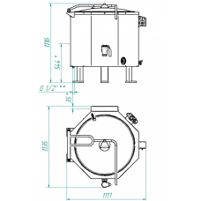 Котел пищеварочный Abat КПЭМ-250 шестигранный