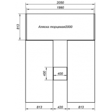 Пристенная холодильная витрина Премьер Аляска 200 торцевая (-2 … 0 °С)