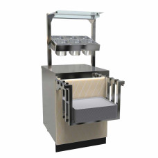 Прилавок для столовых приборов и подносов с хлебницей ПСПХ-70Е