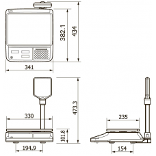 Весы торговые Cas PR-6P (LCD, II)