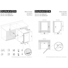 Винный шкаф Dunavox DX-53.130DBK/DP