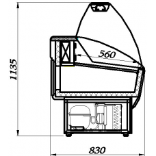 Витрина холодильная Полюс ВХС-1,2 Эко