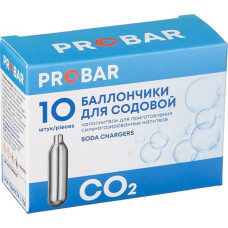 Баллончики для сифона для содовой 8г CO2[10шт];сталь Probar 2140705