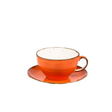 Чашка с блюдцем P.L. PROFF CUISINE Orange Sky Fusion 375мл 81223150