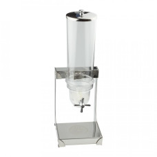 Диспенсер д/сухих продуктов/хлопьев 1 колба 3,5л (201 нерж сталь + колба полистирол) 20*24*64см КТ-ОБ-ДС-10