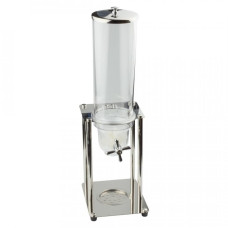 Диспенсер д/сухих продуктов/хлопьев 1 колба 3,5л (201 нерж сталь + колба полистирол) 20*24*64см КТ-ОБ-ДС-20