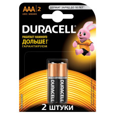 Электротовары: Батарейки Duracell BASIC ААА 1,5V LR03 /пач.=2 шт. (пач.)