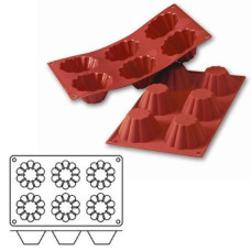 Форма силик. д/зам. и вып. "Бриошь" d79мм h37мм, 6 ячеек SF034/N MARTELLATO
