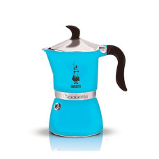 Гейзерная кофеварка Bialetti FIAMMETTA, голубая флуоресцентная, на 3 порции 4632