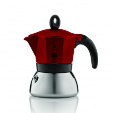 Гейзерная кофеварка Bialetti MOKA INDUCTION красный, на 3 порции 4922