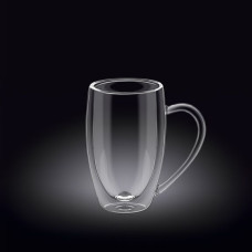 Кружка 250 мл. d=65 мм. h=105 мм. с двойными стенками Thermo Glass Wilmax