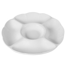 Менажница фарфор CAMEO IMPERIAL WHITE 5-ти секционная D25,5см H3,4см 210-515