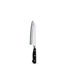 Нож японский Abert Santoku 125/235 мм. с бороздками, кованый