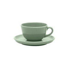 Пара чайная FLAT Shape MATCHA (чашка 200мл и блюдце 14см) OXFORD 136122, AO04-1A04