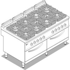 Плита газовая 8-ми конф. с 2-мя духовыми шкафами TECNOINOX Р2FG16GG9
