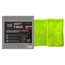 Салфетка микрофибра супермягкая 40х40 Soft Fiber Light SMART OPEN - 2 шт. (упак. 10 шт.)