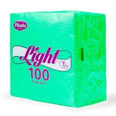 Салфетки Plushe Light, 1 слой, 90 лист, бел/пастель, сплошное, 15 в уп, салатовый