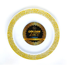 Тарелка Complement пластиковая белая Golden Lace d=190 мм (6 шт/упак)