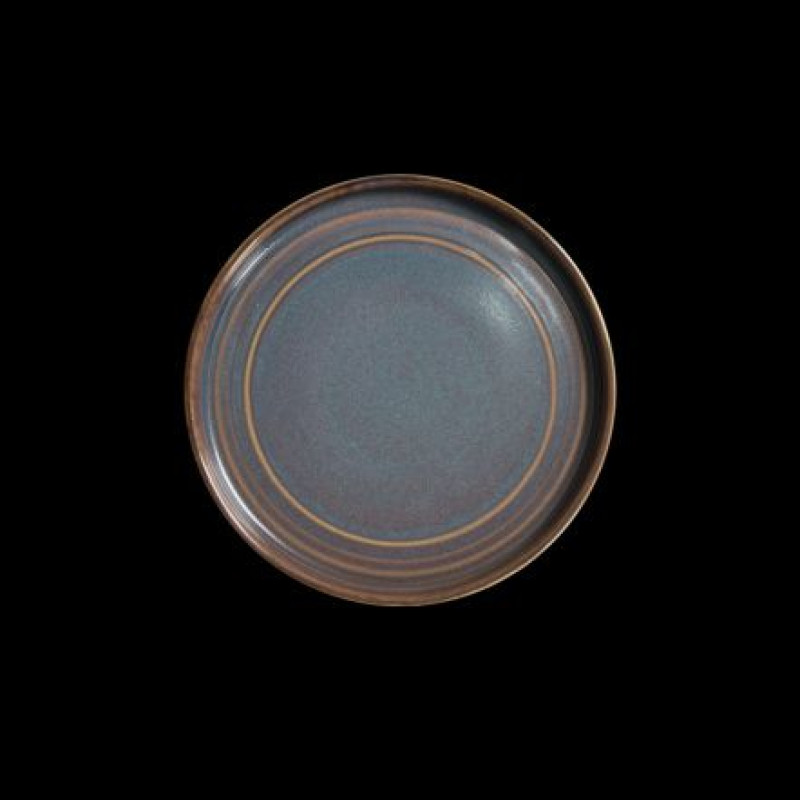ТАРЕЛКА мелкая с бортами 7,25" 185мм, сине-коричневый "Corone Terra" [10984]