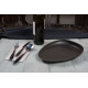 Тарелка P.L. PROFF CUISINE Black Raw Steller 265*200*45 мм. (52303)  81223131