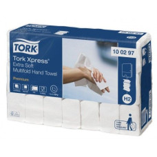 Tork: Полотенца бумажные H2 Premium Multifold 100л 2сл 21х34см белые ультрамягкие