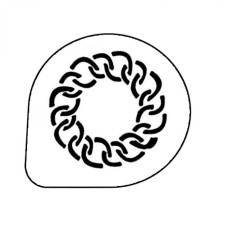 Трафарет  для декора кофе "Гирлянда", d=26см., акрил, шт