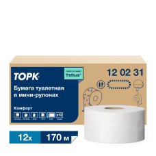 Туалетная бумага в мини-рулонах Торк, категория качества Комфорт, 2-сл.