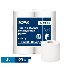 Туалетная бумага в стандартных рулонах Торк, категория качества Комфорт, 2-сл.