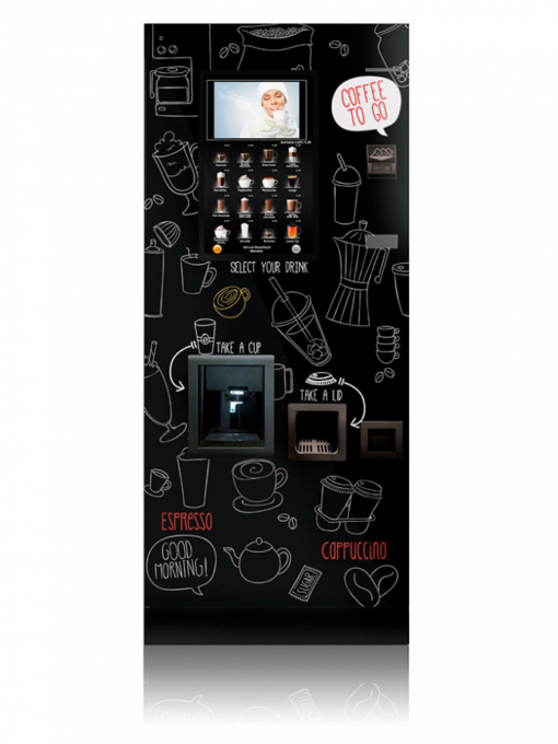 Кофейный торговый автомат Unicum Rosso Touch To Go (1 кофе + 6 растворимых + сахар) - фото 3