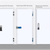 Дверной блок для холодильной камеры Профхолод распашная одностворчатая дверь 1200x2200 (80мм) - фото 1