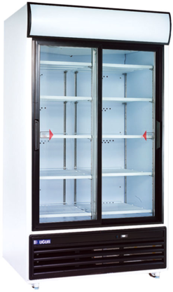 Холодильный шкаф Ugur S 1000 DL (2 стекл. двери-купе+лайтбокс) - фото 1