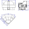 Витрина угловая Enteco Немига Cube УВ 90 ВС - фото 1
